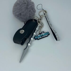 Gray Safety Keychain Set